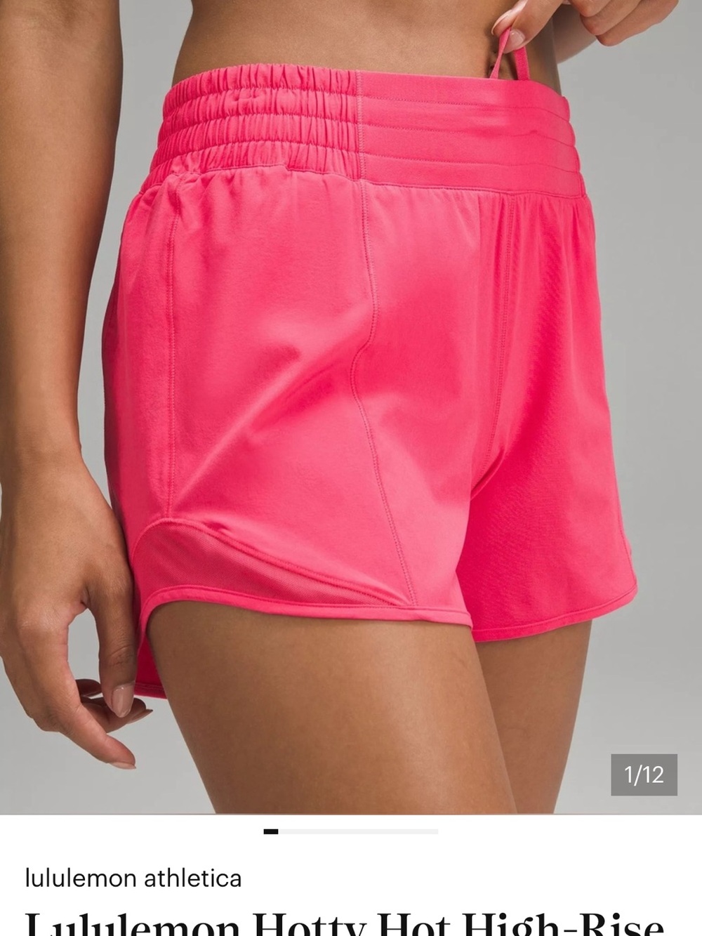 LULULEMON athletica Hotty Hot High-Rise Shorts - lip GlosS 4’’